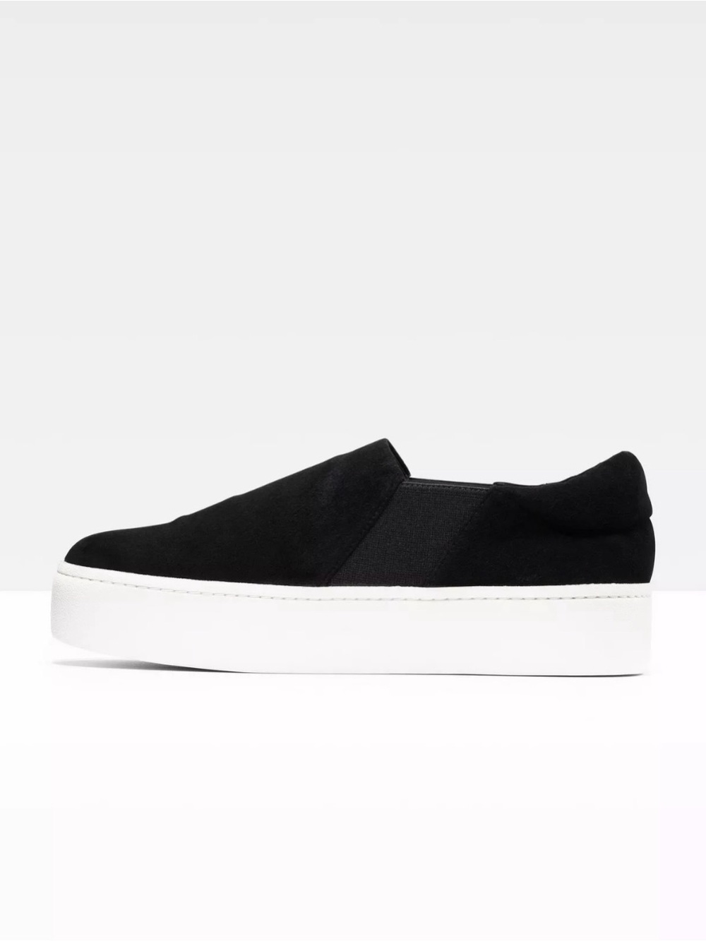 Vince Suede Warren Platform Sneakers – Black | Size 8.5